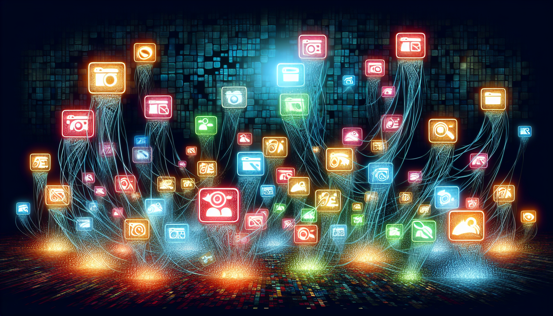 Illustration of website URLs being submitted to online directories