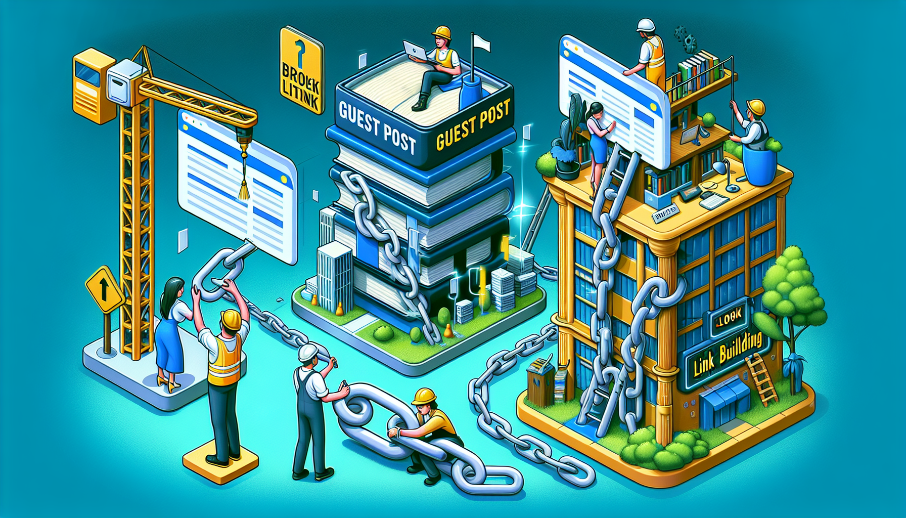 Illustration of effective link building